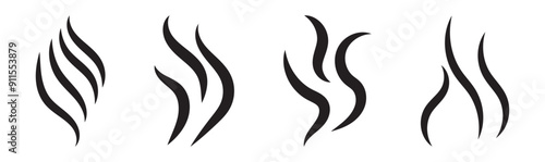 Smoke, steam, cloud logo collection. Set of smoke logo in a flat design. Aromas vaporize icons