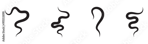Smoke or aromas vaporize simple icons. Smells vector line icon set, hot aroma, stink or cooking steam symbols collection, smelling or vapor, minimal smoking or odor signs, scent flavor, fire pictogram