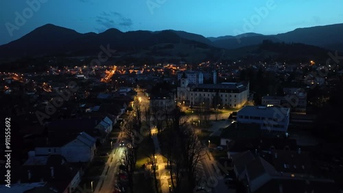 Aerial view of the city of Ruzomberok in Slovakia photo