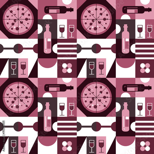 Flat poster illustration with colorful theme 