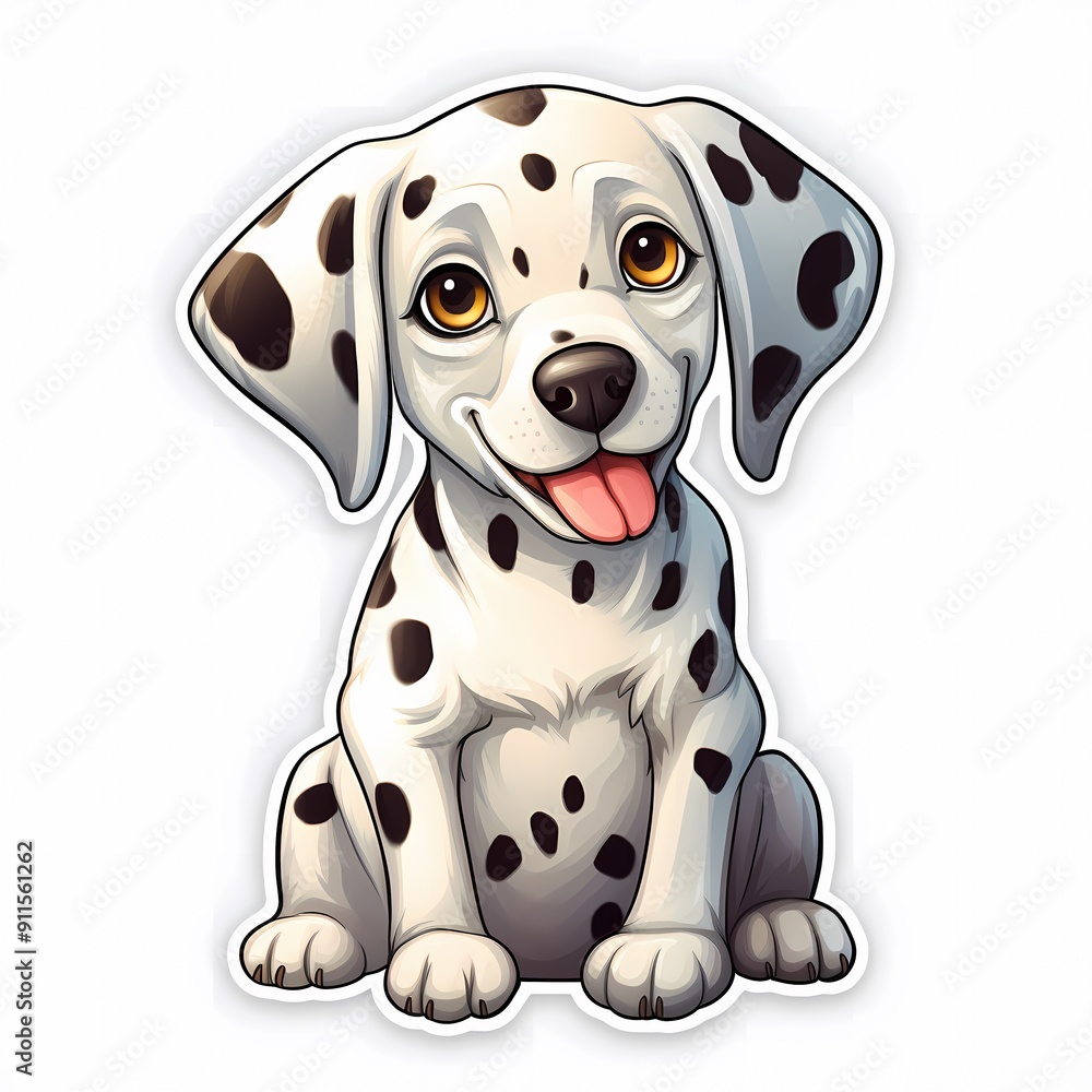 A delightful Dalmatian illustration perfect for gifts, décor, branding, and various commercial uses. A delightful Dalmatian illustration perfect for gifts, décor, branding, and various commercial uses.