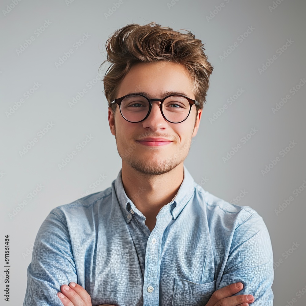 Young entrepreneur with blank background for copy. Young entrepreneur with blank background for copy.