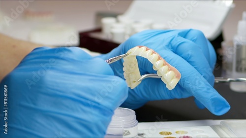 Zirconium porcelain and implant studies in the Dental Laboratory