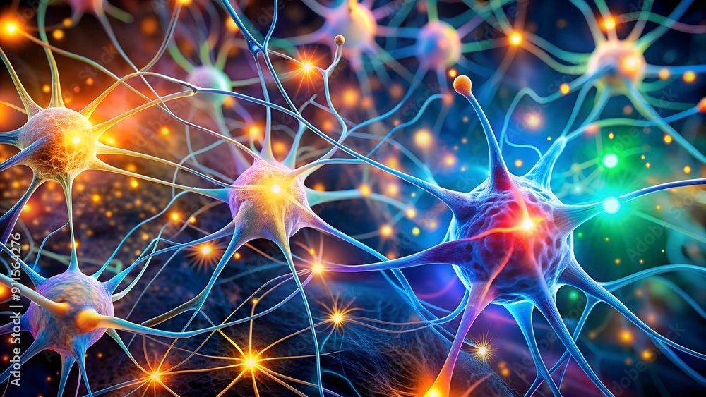 Synaptic Symphony: A Visual Representation of Neuronal Connections Through Abstract Patterns and Vibrant Colors Generative AI Synaptic Symphony: A Visual Representation of Neuronal Connections Through Abstract Patterns and Vibrant Colors Generative AI