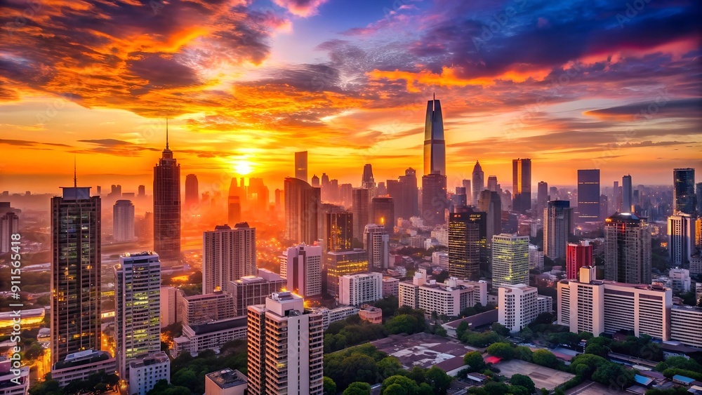 Golden Hues Over Concrete Jungle generative AI Golden Hues Over Concrete Jungle generative AI
