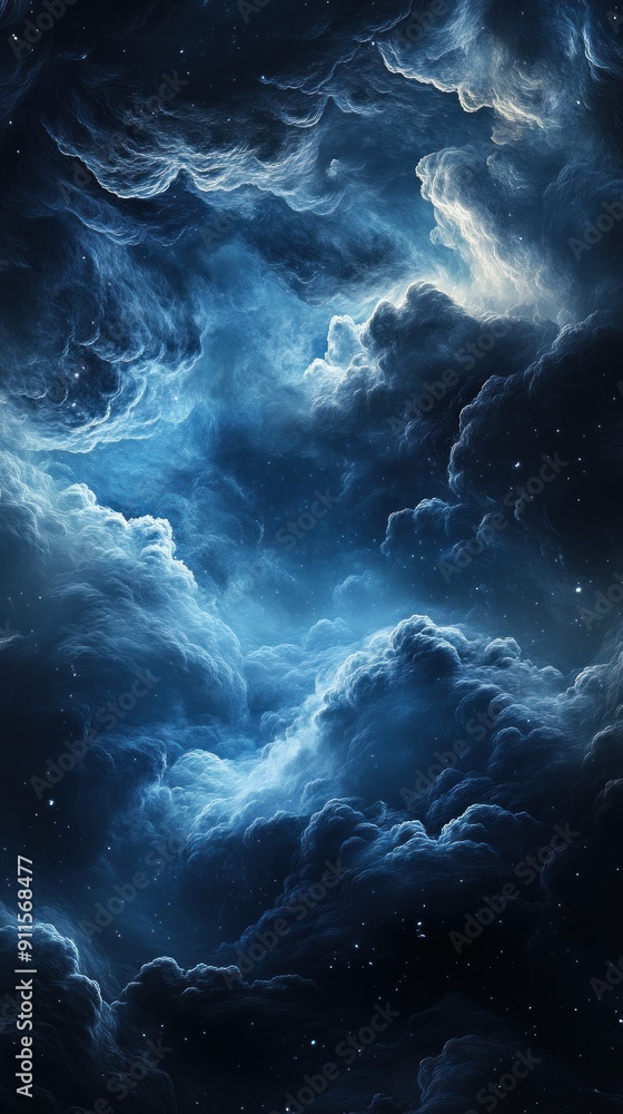 Abstract cosmic cloud formations in deep space sky view Abstract cosmic cloud formations in deep space sky view