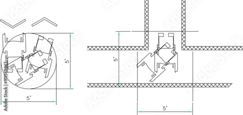 Vector sketch illustration of a standard design silhouette for people with disabilities