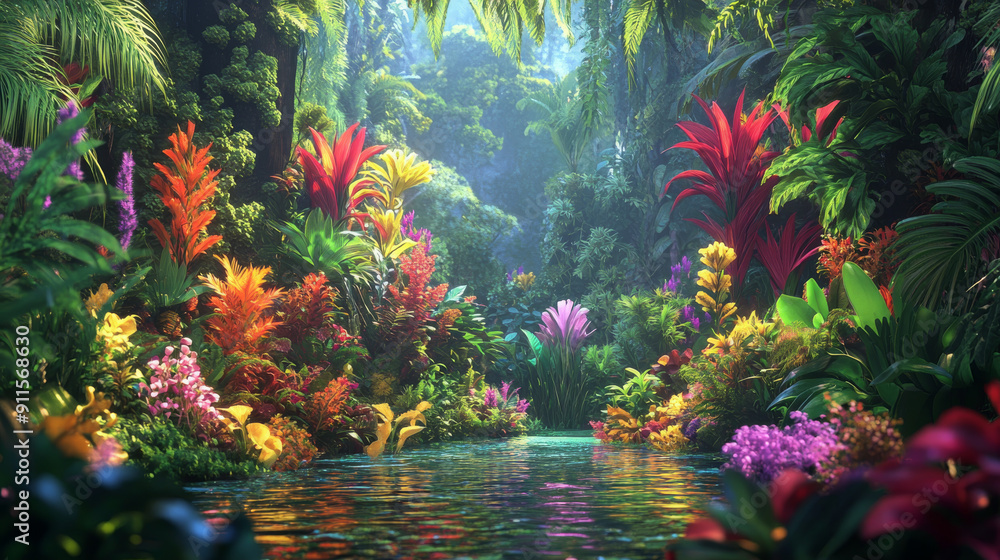 The overall mood should be lush and vibrant, celebrating the beauty and diversity of the plant kingdom. The overall mood should be lush and vibrant, celebrating the beauty and diversity of the plant kingdom.