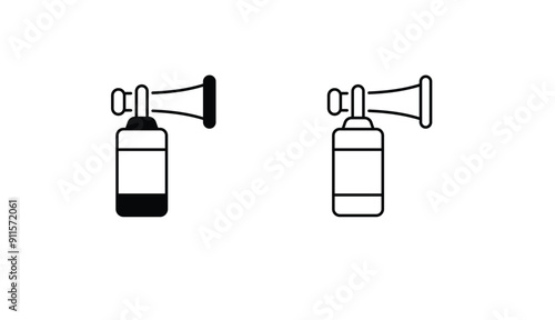 Air Horn icon design with white background stock illustration