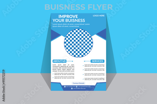 Business flyer template without photo