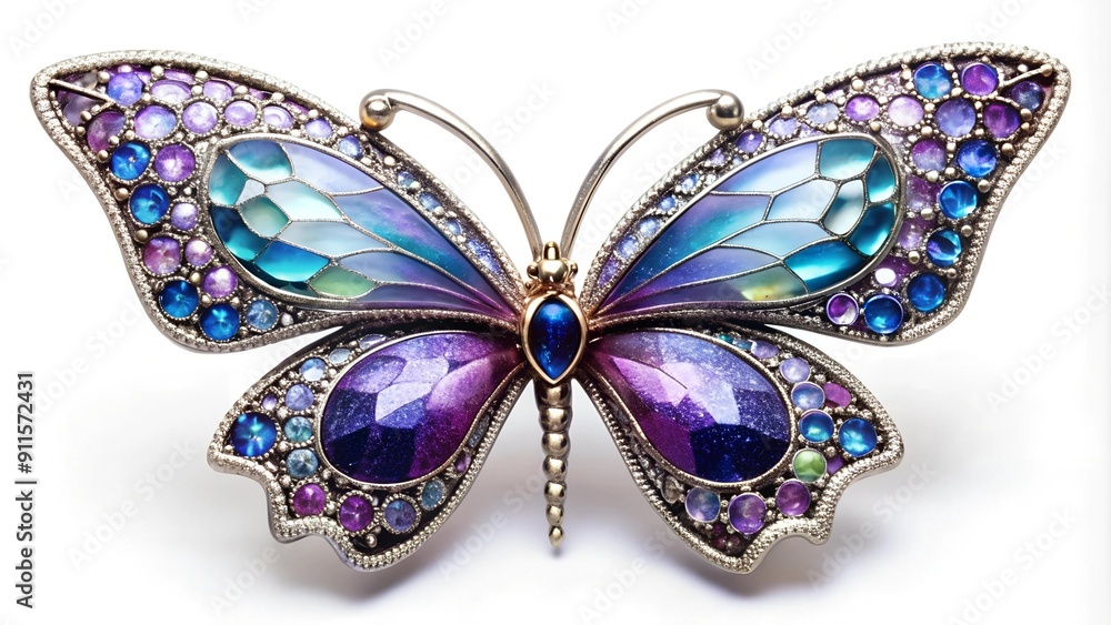 Celestial Sapphire Butterfly Brooch Generative AI Celestial Sapphire Butterfly Brooch Generative AI