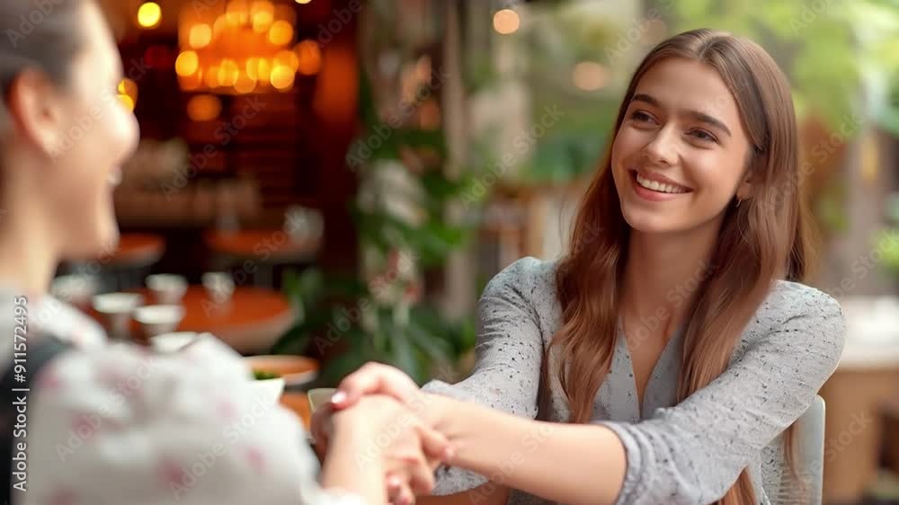Happy smile of a lady and HR or Human Resources hiring manager shaking hands during a recruitment interview Happy smile of a lady and HR or Human Resources hiring manager shaking hands during a recruitment interview