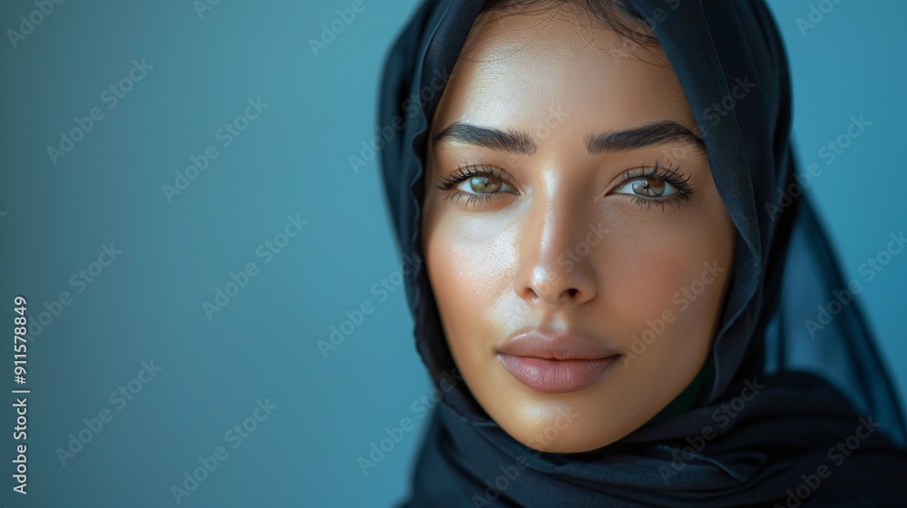 Close-Up Portrait of a Woman in a Hijab Close-Up Portrait of a Woman in a Hijab