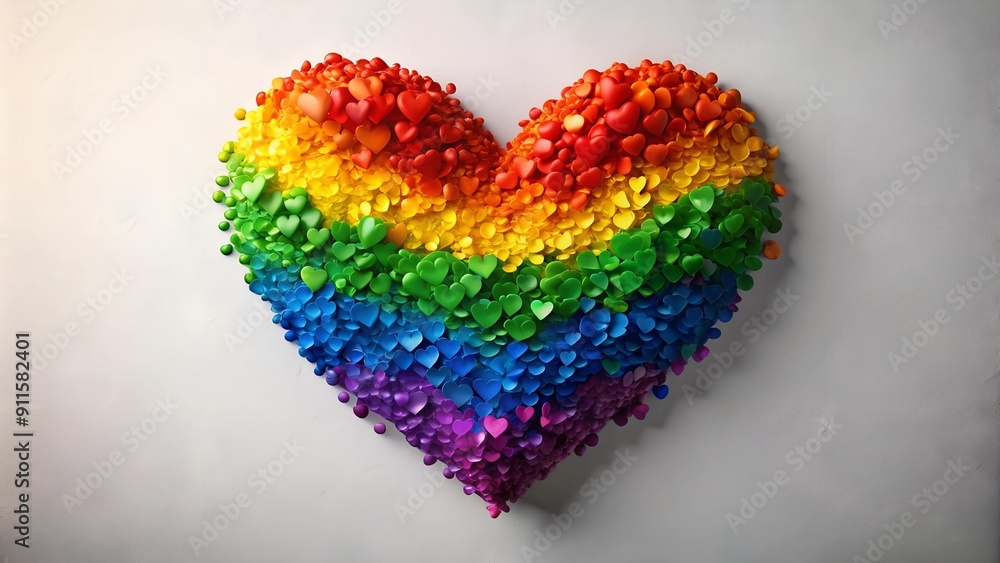 A Vivid Representation of LGBTQ+ Love and Unity Through a Spectrum Heart AI generated A Vivid Representation of LGBTQ+ Love and Unity Through a Spectrum Heart AI generated