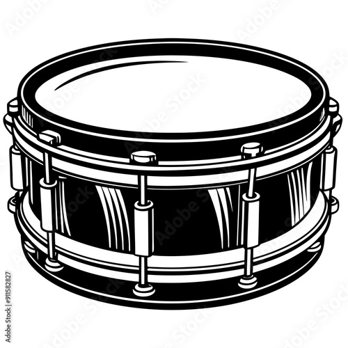 Snare Drum musical instrument Vector illustration
