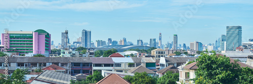 Canvastavla Bangkok suburbs with skyscrapers in the background, Thailand