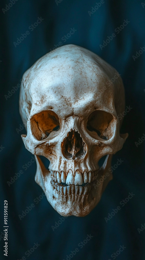 Realistic human skull, Generative AI Realistic human skull, Generative AI