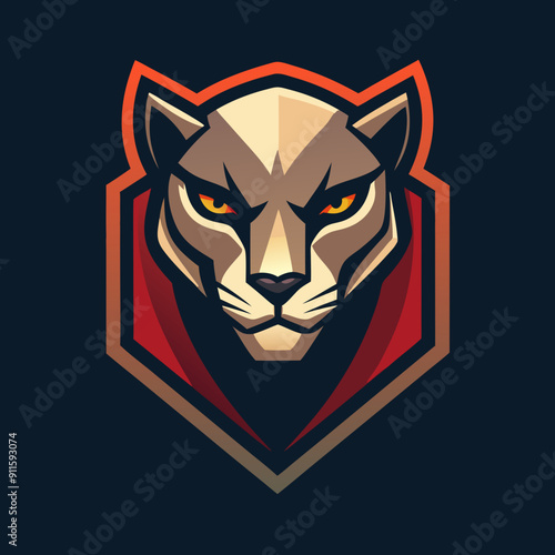 panther head vector illustration photo