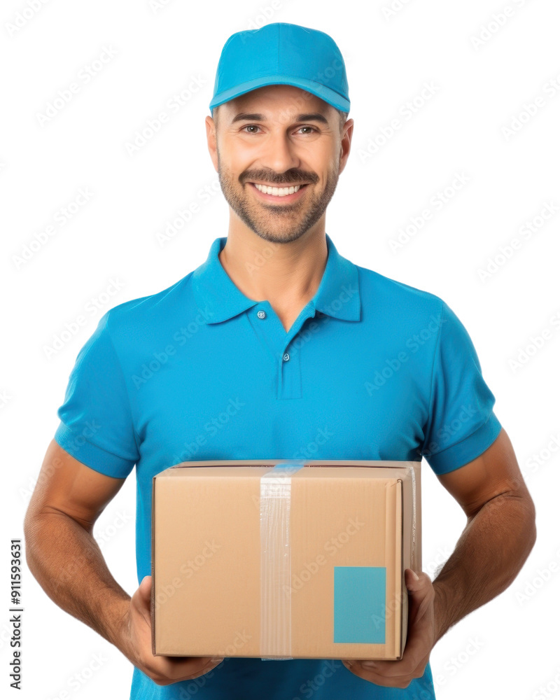 PNG Delivery man posting box cardboard portrait. PNG Delivery man posting box cardboard portrait.