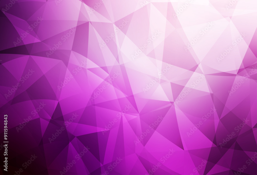 Obraz premium Light Pink vector gradient triangles texture.