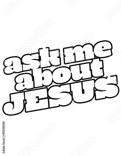 ASK ME ABOUT JESUS VECTOR