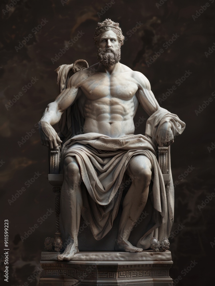 Statue of Zeus at Olympia artistic rendition Statue of Zeus at Olympia artistic rendition