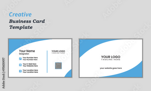 Creative and Clean Modern Business Card Template .