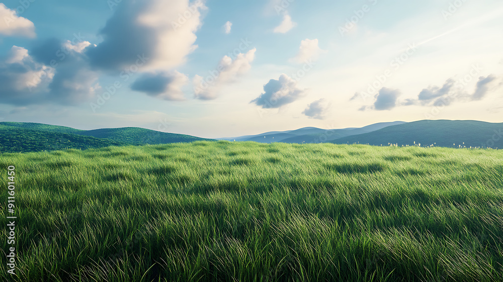 Fototapeta premium Green Grassy Field