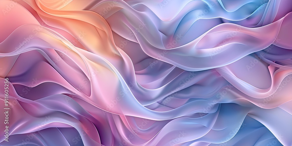 Fototapeta premium Abstract pastel wavy background.