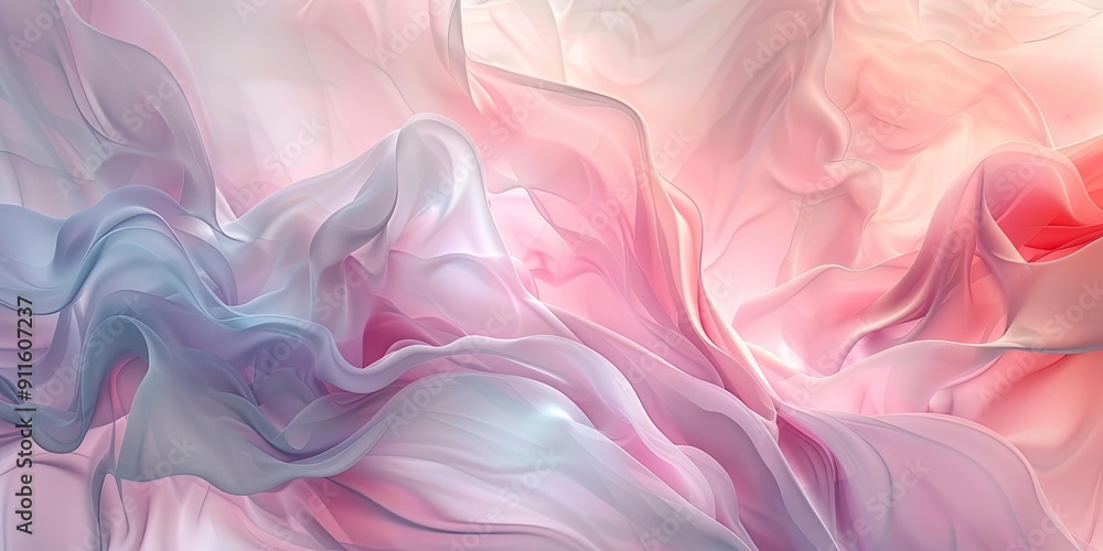 Obraz premium Pink and purple flowing fabric.