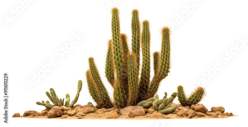 PNG Cactus desert plant white background. photo