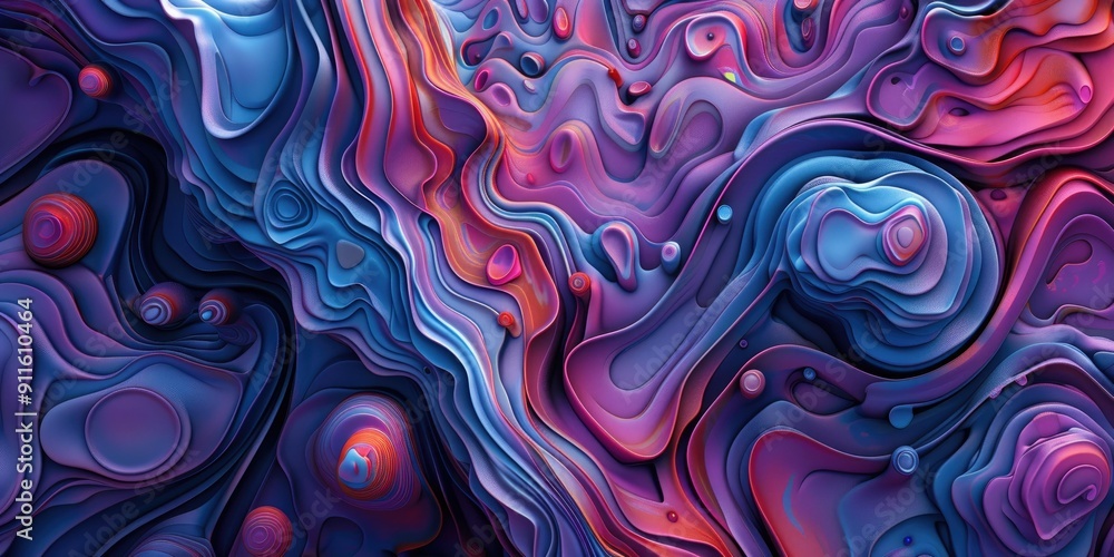 Abstract purple and blue 3D shapes. Abstract purple and blue 3D shapes.