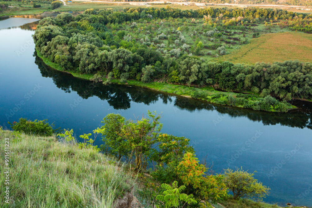 Photo with beautiful landscape and wonderful nature from the north of the Republic of Moldova, Europe. The Dniester River, the most important in Moldova. Photo with beautiful landscape and wonderful nature from the north of the Republic of Moldova, Europe. The Dniester River, the most important in Moldova.