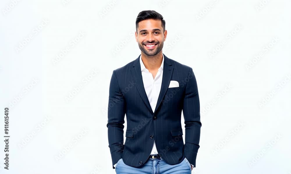 Portrait of a happy young businessman smiling isolated on a white background. Portrait of a happy young businessman smiling isolated on a white background.