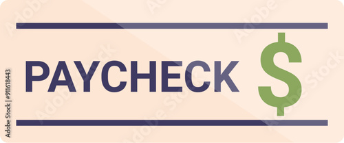 Paycheck is showing that it's payday and someone is getting paid for the work they are doing