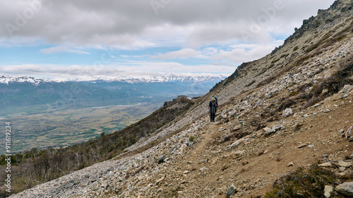 Mountain Climb on Rocky Trail photo