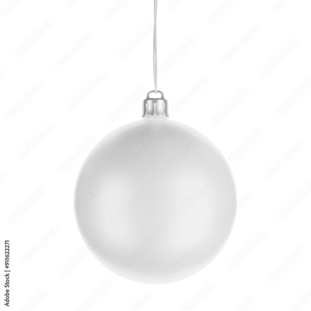 An image of an White Christmas Ball isolated on a white background An image of an White Christmas Ball isolated on a white background