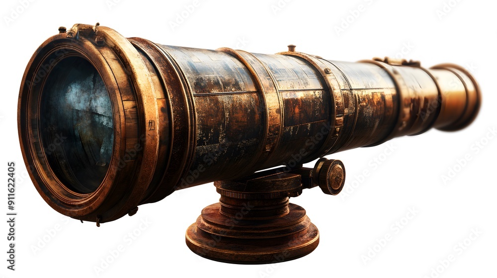 Png telescope sticker, 3D rendering, transparent background Png telescope sticker, 3D rendering, transparent background