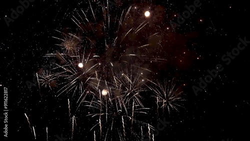 Wallpaper Mural Firework celebrate an American National Day anniversary party in night background. Beautiful Fireworks Concept.Banner image. Torontodigital.ca