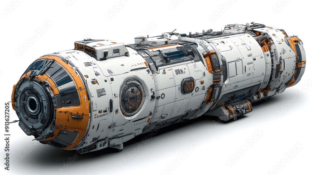 Png space station module sticker, 3D rendering, transparent background Png space station module sticker, 3D rendering, transparent background