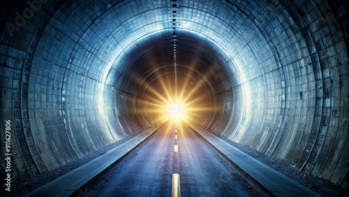 Light at the End of the Tunnel, Concrete, Road, Tunnel, Hope