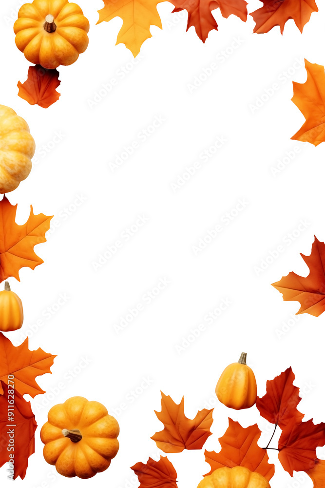 Top view of orange pumpkins and fall leaves PNG Fall Halloween background isolated on white and transparent background - Autumn Thanksgiving Cozy Halloween Advertising Concept Top view of orange pumpkins and fall leaves PNG Fall Halloween background isolated on white and transparent background - Autumn Thanksgiving Cozy Halloween Advertising Concept