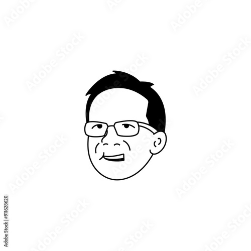 glasses man mascot