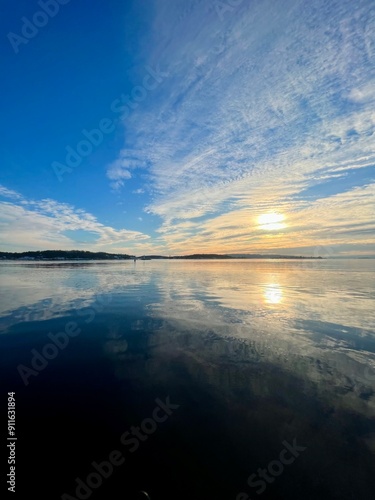 sunset over the sea