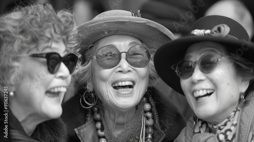 Three Happy Women Friends