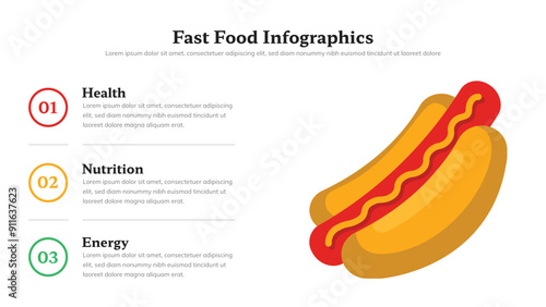 Fast food infographic presentation layout fully editable.