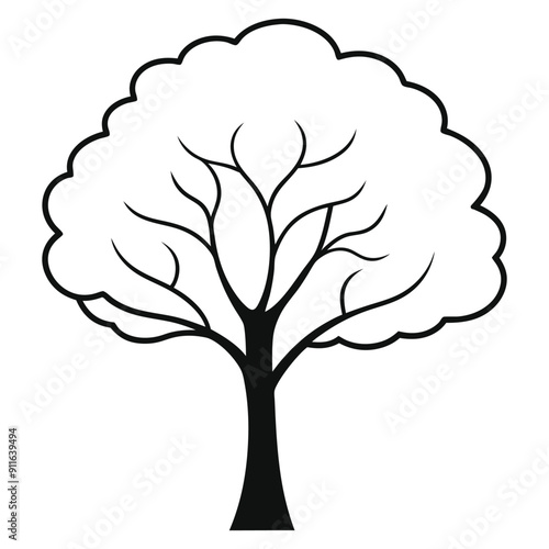 Tree silhouette vector illustration
 photo