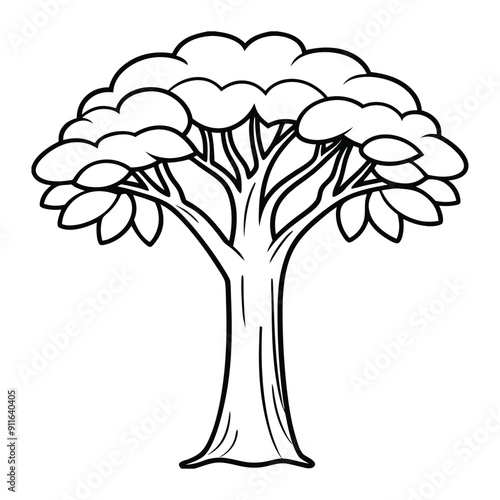 Tree silhouette vector illustration
 photo