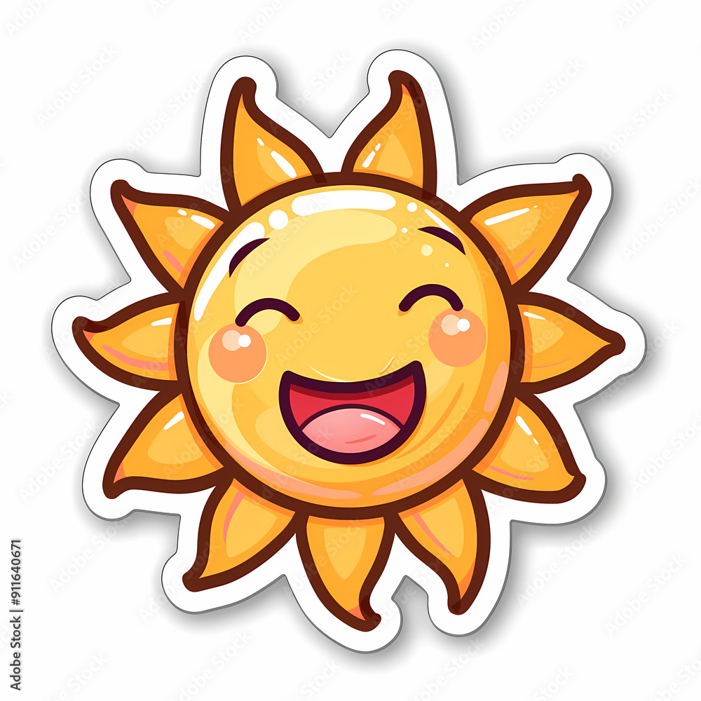 A cheerful cartoon sun with a bright smile and rays, perfect for expressing happiness and warmth. A cheerful cartoon sun with a bright smile and rays, perfect for expressing happiness and warmth.
