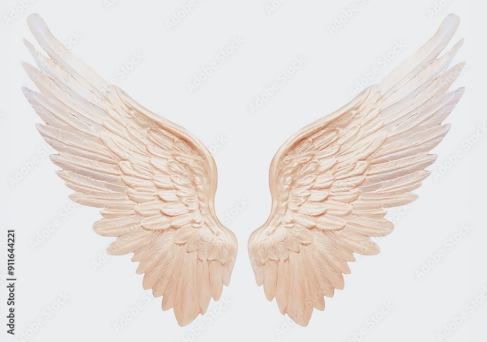 Obraz premium Angel wings, 天使の羽根, generated by AI.